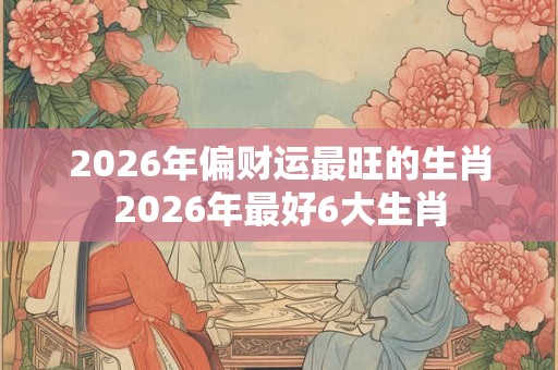 2026年偏财运最旺的生肖2026年最好6大生肖