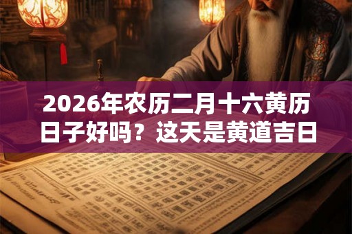 2026年农历二月十六黄历日子好吗?这天是黄道吉日吗? 2026年农历二月十六黄历日子好吗?这天是黄道吉日吗?