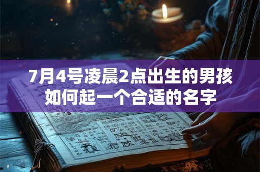 7月4号凌晨2点出生的男孩如何起一个合适的名字 7月4号凌晨2点出生的男孩如何起一个合适的名字