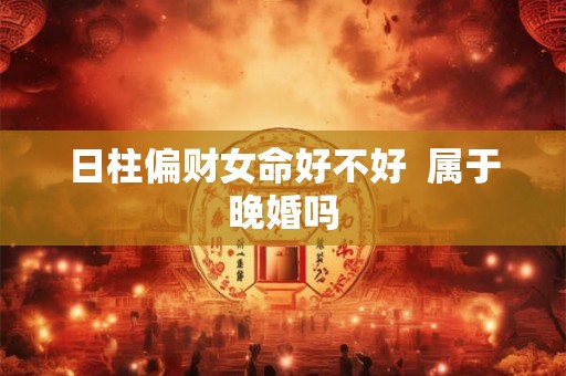 日柱偏财女命好不好  属于晚婚吗