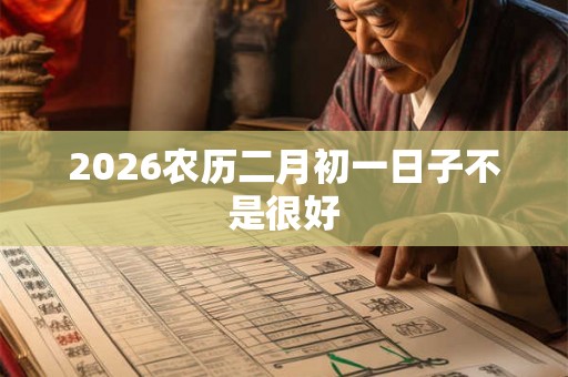 2026农历二月初一日子不是很好