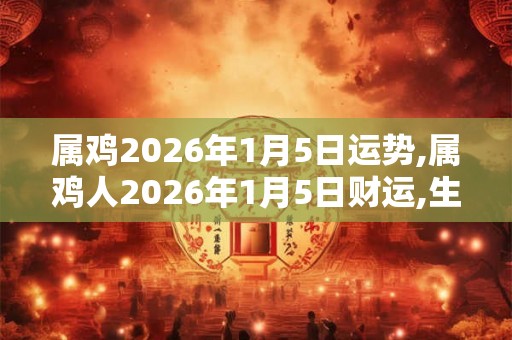 属鸡2026年1月5日运势,属鸡人2026年1月5日财运,生肖鸡2026年1月5日运势