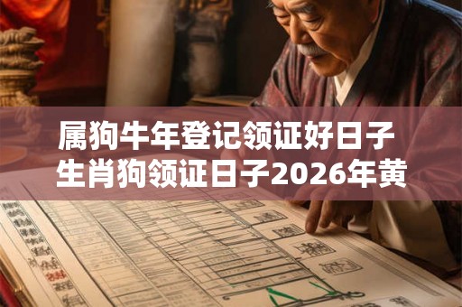 属狗牛年登记领证好日子 生肖狗领证日子2026年黄道吉日