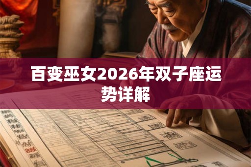 百变巫女2026年双子座运势详解