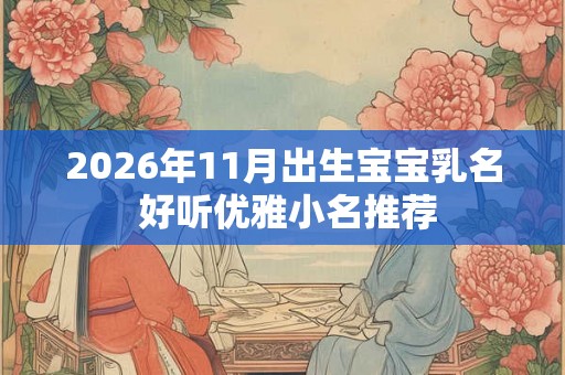 2026年11月出生宝宝乳名 好听优雅小名推荐