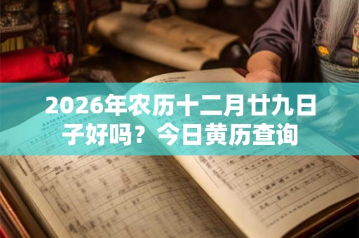 2026年农历十二月廿九日子好吗?今日黄历查询 2026年农历十二月廿九日子好吗?今日黄历查询