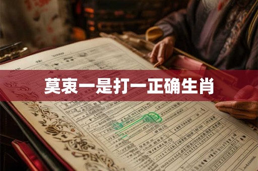 莫衷一是打一正确生肖
