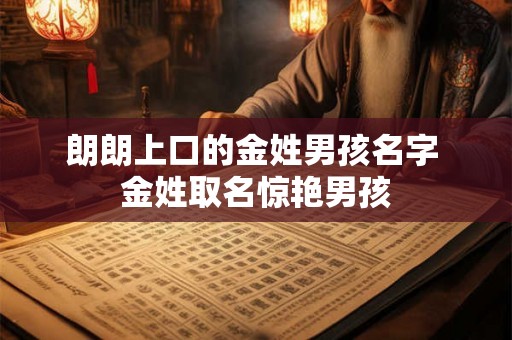朗朗上口的金姓男孩名字 金姓取名惊艳男孩