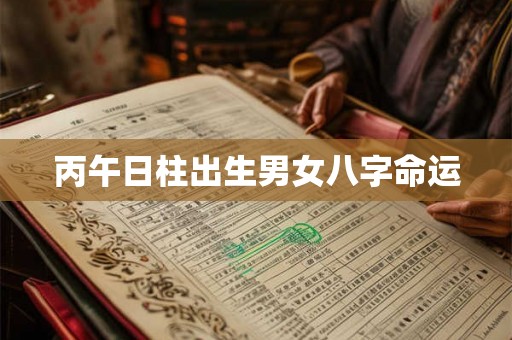 丙午日柱出生男女八字命运