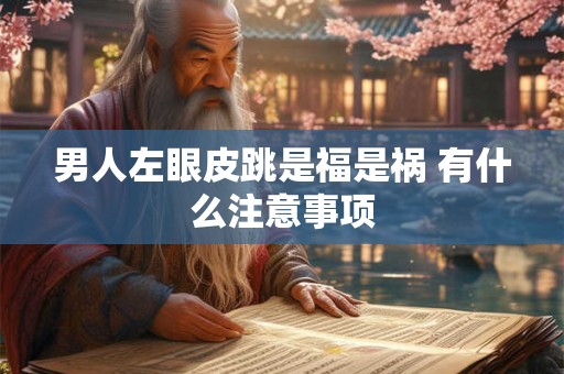 男人左眼皮跳是福是祸 有什么注意事项 男人左眼皮跳是福是祸 有什么注意事项