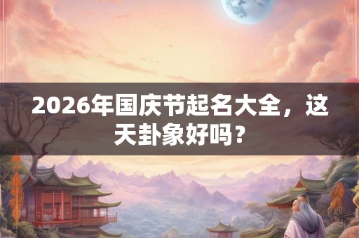 2026年国庆节起名大全，这天卦象好吗？