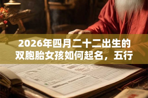 2026年四月二十二出生的双胞胎女孩如何起名，五行属什么？