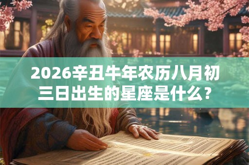 2026辛丑牛年农历八月初三日出生的星座是什么？