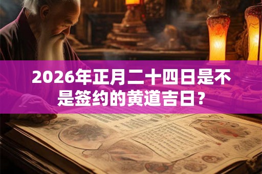 2026年正月二十四日是不是签约的黄道吉日? 2026年正月二十四日是不是签约的黄道吉日?