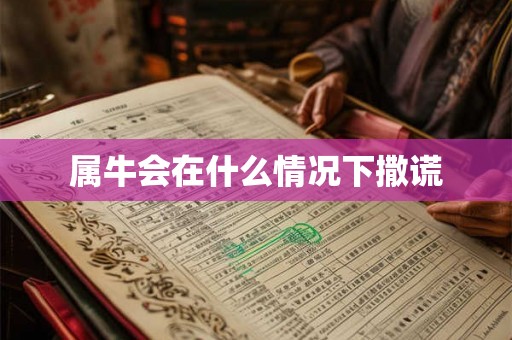 属牛会在什么情况下撒谎