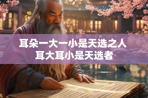 耳朵一大一小是天选之人 耳大耳小是天选者 耳朵一大一小是天选之人 耳大耳小是天选者