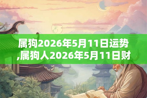 属狗2026年5月11日运势,属狗人2026年5月11日财运,生肖狗2026年5月11日运势