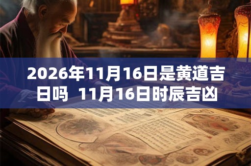 2026年11月16日是黄道吉日吗  11月16日时辰吉凶