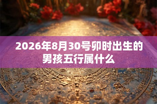 2026年8月30号卯时出生的男孩五行属什么