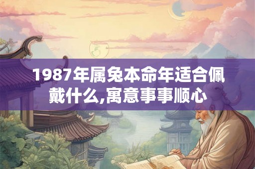 1987年属兔本命年适合佩戴什么,寓意事事顺心