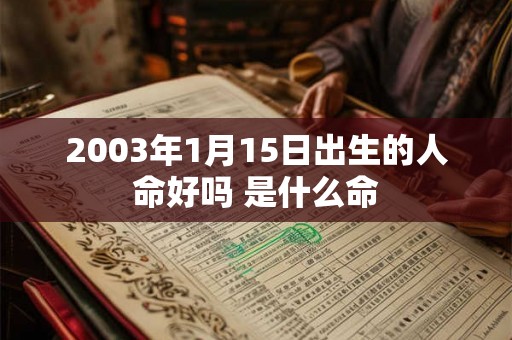 2003年1月15日出生的人命好吗 是什么命 2003年1月15日出生的人命好吗 是什么命