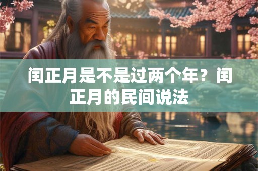 闰正月是不是过两个年？闰正月的民间说法