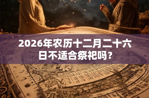 2026年农历十二月二十六日不适合祭祀吗？