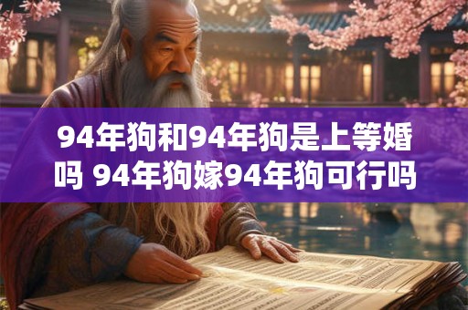 94年狗和94年狗是上等婚吗 94年狗嫁94年狗可行吗