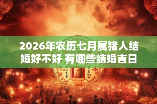 2026年农历七月属猪人结婚好不好 有哪些结婚吉日 2026年农历七月属猪人结婚好不好 有哪些结婚吉日