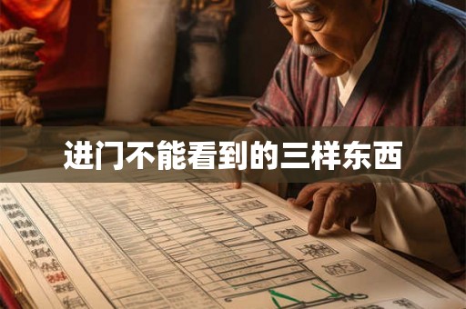 进门不能看到的三样东西