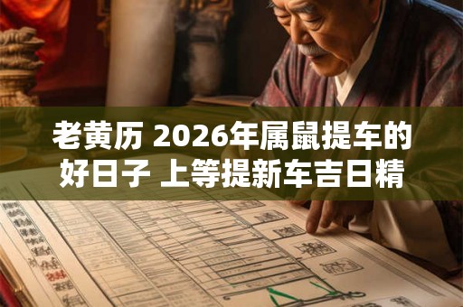 老黄历 2026年属鼠提车的好日子 上等提新车吉日精选