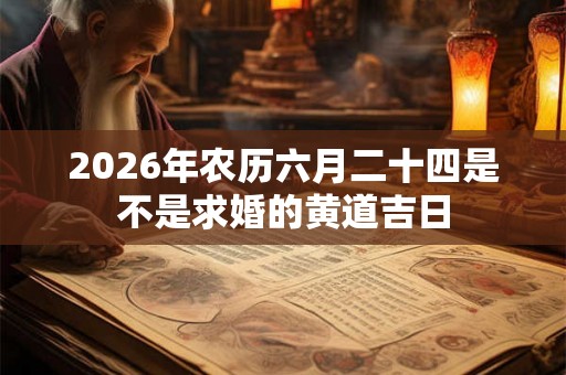 2026年农历六月二十四是不是求婚的黄道吉日 2026年农历六月二十四是不是求婚的黄道吉日