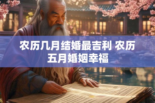 农历几月结婚最吉利 农历五月婚姻幸福