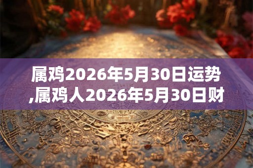 属鸡2026年5月30日运势,属鸡人2026年5月30日财运,生肖鸡2026年5月30日运势
