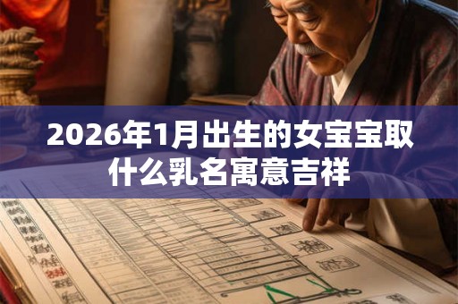 2026年1月出生的女宝宝取什么乳名寓意吉祥
