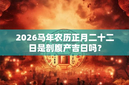 2026马年农历正月二十二日是剖腹产吉日吗？