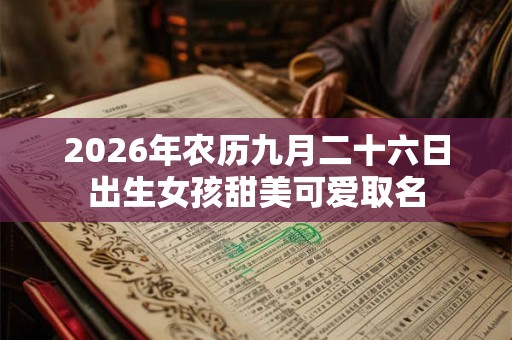 2026年农历九月二十六日出生女孩甜美可爱取名