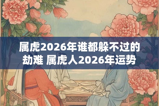 属虎2026年谁都躲不过的劫难 属虎人2026年运势