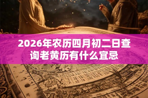 2026年农历四月初二日查询老黄历有什么宜忌