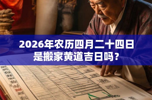 2026年农历四月二十四日是搬家黄道吉日吗？