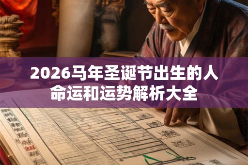 2026马年圣诞节出生的人命运和运势解析大全