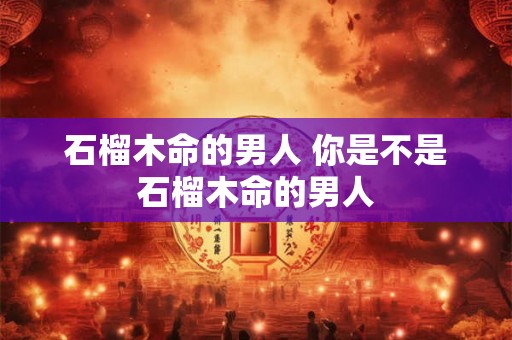 石榴木命的男人 你是不是石榴木命的男人
