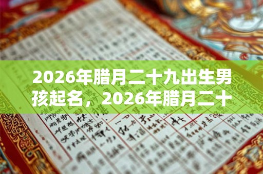 2026年腊月二十九出生男孩起名，2026年腊月二十九出生命运！