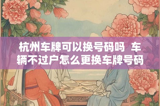 杭州车牌可以换号码吗 车辆不过户怎么更换车牌号码 杭州车牌可以换号码吗 车辆不过户怎么更换车牌号码
