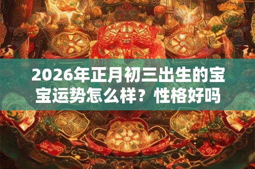 2026年正月初三出生的宝宝运势怎么样？性格好吗