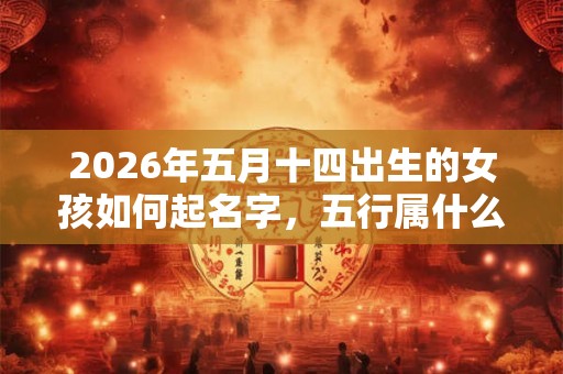 2026年五月十四出生的女孩如何起名字，五行属什么