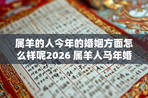 属羊的人今年的婚姻方面怎么样呢2026 属羊人马年婚姻运