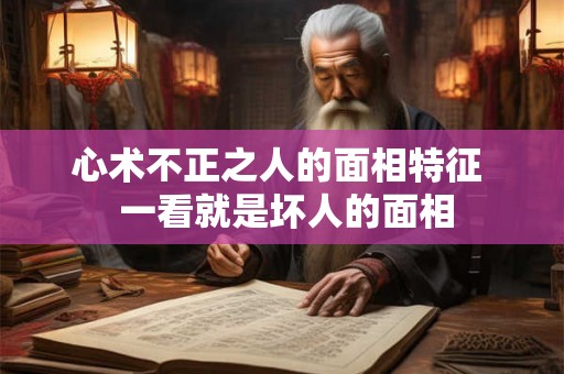 心术不正之人的面相特征  一看就是坏人的面相