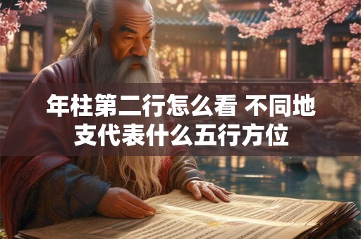 年柱第二行怎么看 不同地支代表什么五行方位