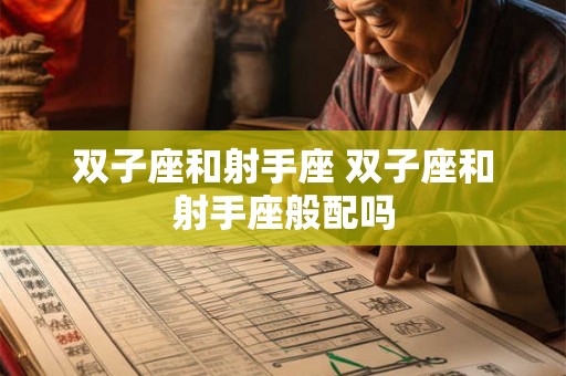 双子座和射手座 双子座和射手座般配吗